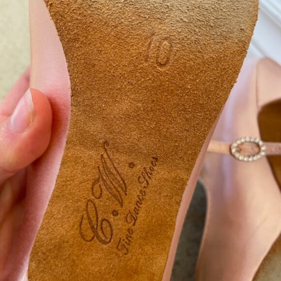 Ballroom dance suede bottom shoes Size 10 - Picture 4 of 8